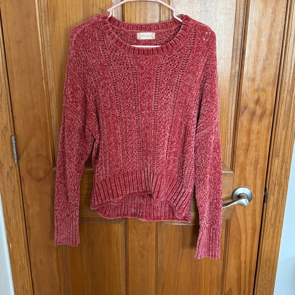 Altar’d State Red Chenille Sweater size medium